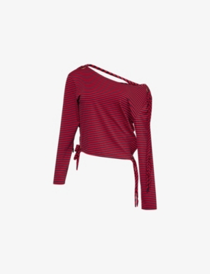 JADED LONDON: Gaia Striped Stretch-Woven Top