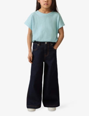 REISS MARAH SHORT-SLEEVE KNITTED TOP 4-9 YEAT 