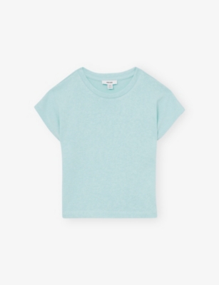 REISS BLUE MARAH OVERSIZED KNITTED TOP 9-13 