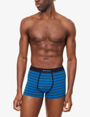 PAUL SMITH: Striped Logo-Branded Pack Of Three Cotton-Jersey Trunks