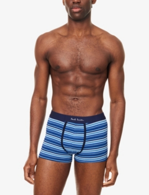 PAUL SMITH: Striped Logo-Branded Pack Of Five Cotton-Jersey Trunks