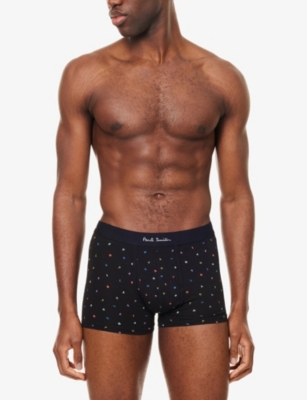 PAUL SMITH: Striped Logo-Branded Pack Of Seven Cotton-Jersey Trunks