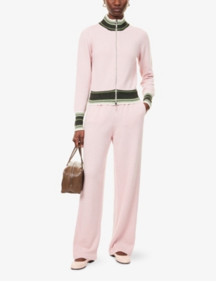 BARRIE: Cricket Club High-Neck Cashmere Cardigan