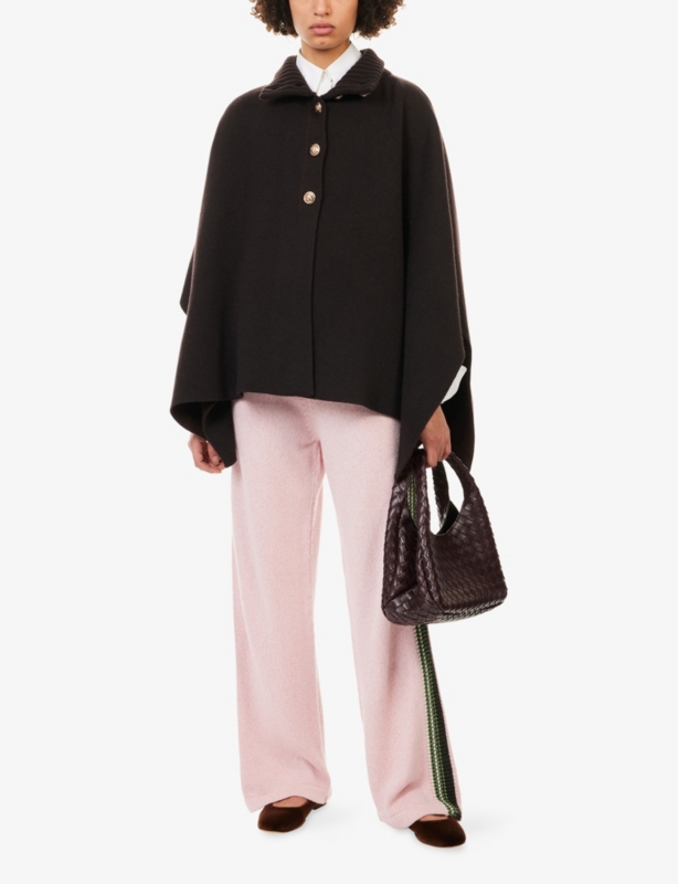 Knitted Double-Face Cashmere-Blend Cape