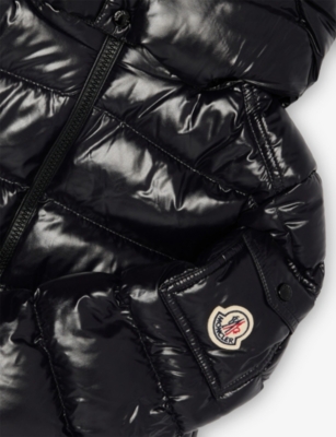 Moncler Black Detachable-hood Maya Shell-down Jacket 4-14 In Black