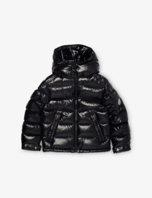 Moncler Black Detachable-hood Maya Shell-down Jacket 4-14 In Black
