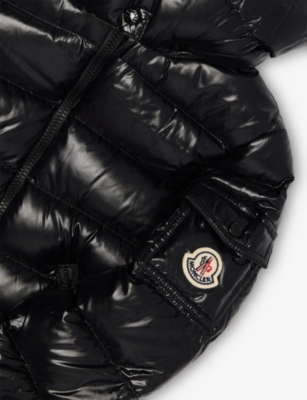 Moncler Black Detachable-hood Bady Shell-down Jacket 4-14 In Black