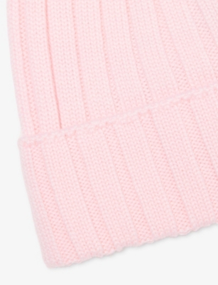 MONCLER: Brand-Patch Ribbed Wool Beanie 1-24 Months