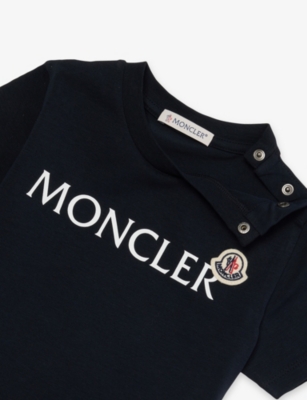 MONCLER: Brand-Print Crewneck Stretch-Cotton T-Shirt 6 Months-3 Years