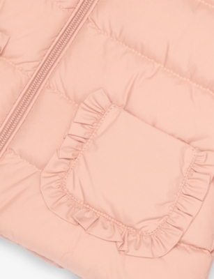 MONCLER: Onica Ruffled-Trim Shell-Down Jacket 3 months – 3 years