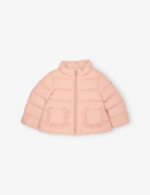 MONCLER: Onica Ruffled-Trim Shell-Down Jacket 3 months – 3 years