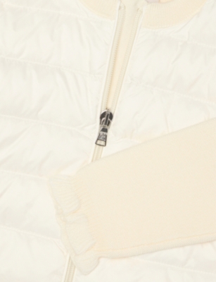 MONCLER: Zip-Up Padded Shell-Down and Merino-Wool Cardigan 3 months – 3 years
