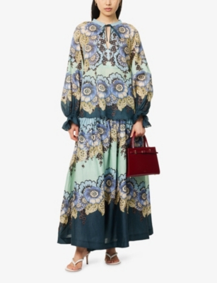 Alemais Madalena Relaxed Balloon-sleeve Blouse In Multi