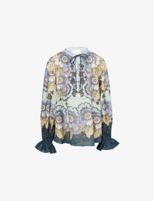 ALEMAIS: Madalena Floral Ramie Top