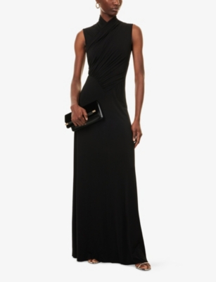 ALBERTA FERRETTI: Draped Sleeveless Stretch-Woven Maxi Dress