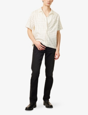 Frame Mens Modern Straight Slim-fit Stretch-denim Jeans Raven In Raven