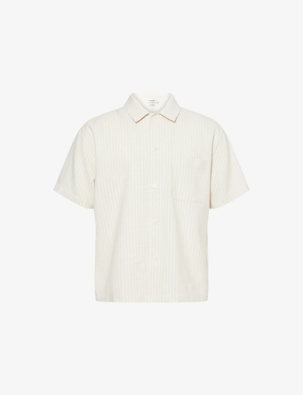 Jacquard Boxy-Fit Cotton-Blend Shirt