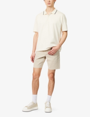 Frame Mens Raw-hem Relaxed-fit Denim Shorts Beach Sand In Beach Sand