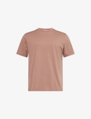 Frame Short Sleeve Light Cotton Tee Smoky Mocha In Brown