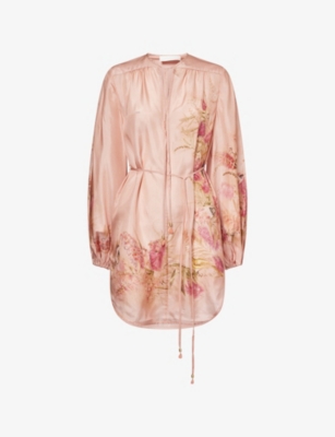 ZIMMERMANN: Cascadian Belted Silk Top