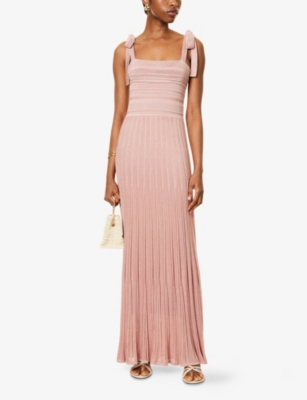 ZIMMERMANN: Lucky Metallic Knitted Maxi Dress