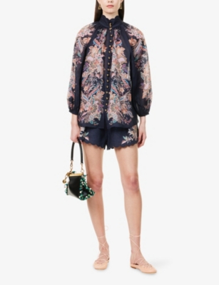ZIMMERMANN: Rhiannon Floral Woven Blouse