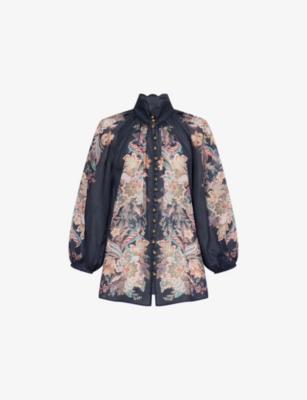 ZIMMERMANN: Rhiannon Floral Woven Blouse