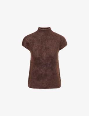 Soft Goat Mocha-coloured Brushed Cashmere Sweater