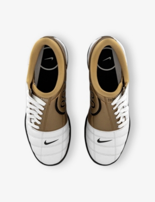 Nike T90 Metallic Leather Sneakers In White