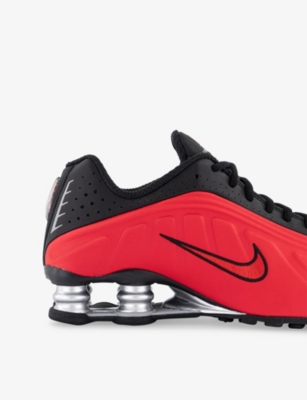 Shox R4 Leather and Mesh Mid-Top Trainers
