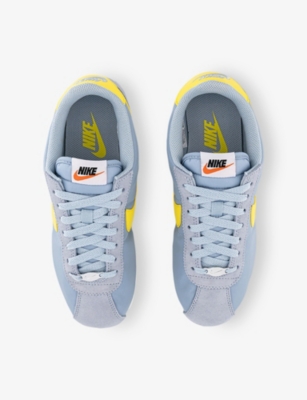 NIKE: Cortez Woven and Suede Low-Top Trainers