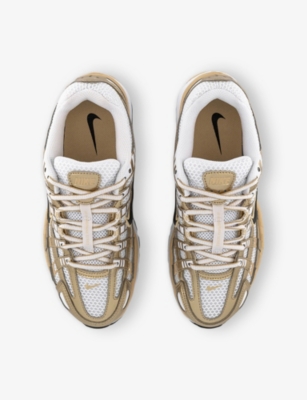 NIKE: P-6000 Leather and Mesh Low-Top Trainers