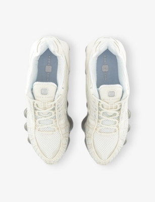 NIKE: Shox TL Leather, Mesh and Shell Low-Top Trainers