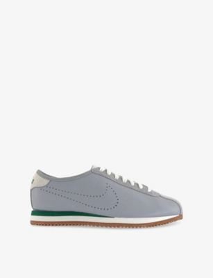 NIKE: Cortez Woven and Suede Low-Top Trainers