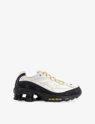 NIKE: Shox Ride 2 Mesh and Leather Low-Top Trainers