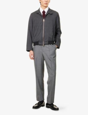 PAUL SMITH: Check Regular-Fit Wool Bomber Jacket