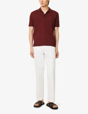 PAUL SMITH: Resort Ribbed Cotton-Knit Polo Shirt