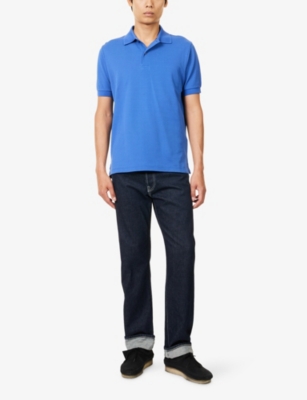 PAUL SMITH: Charm-Button Short-Sleeve Cotton Polo Shirt