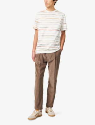 PAUL SMITH: Crewneck Striped Cotton T-shirt