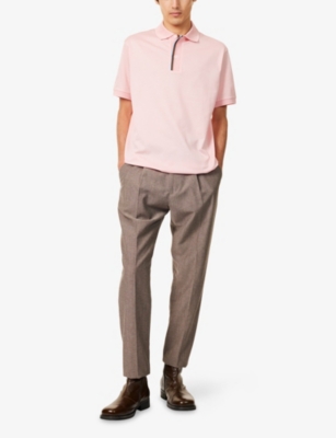 PAUL SMITH: Regular-Fit Striped-Trim Cotton-Pique Polo Shirt