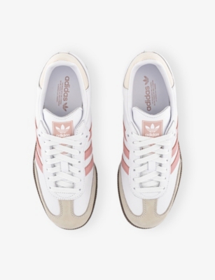 Adidas Originals White & Pink Samba Og Sneakers