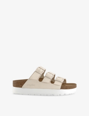 BIRKENSTOCK: Florida III Flex Platform Faux-Leather Sandals