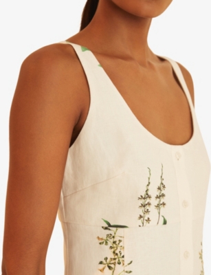 REISS: Reiss x NYGB Dorethea Printed Linen Mini Dress