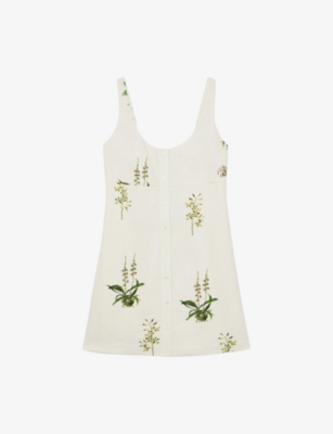 REISS: Reiss x NYGB Dorethea Printed Linen Mini Dress