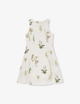REISS: Elise Floral-Print Linen Dress 13 – 14 years