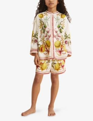 REISS IVORY WINONA FLORAL-PRINT WOVEN TOP 9-13 