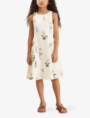 REISS NYBG ELISE FLORAL-PRINT WOVEN DRESS 4-9 
