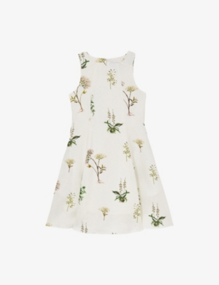 REISS NYBG ELISE FLORAL-PRINT WOVEN DRESS 4-9 