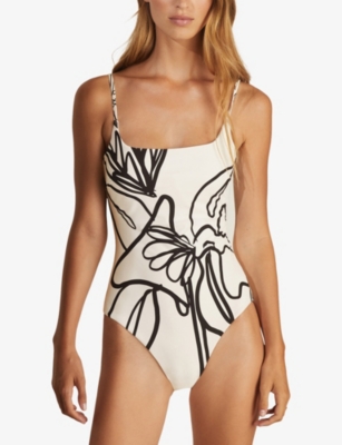 REISS: NYBG Imogen Floral-Print Swimsuit
