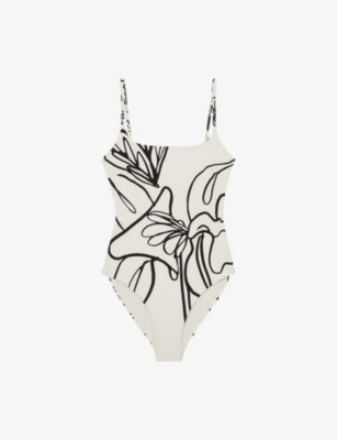REISS: NYBG Imogen Floral-Print Swimsuit